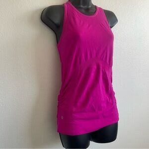 Athleta Womens Pink Seamless Tank Top Workout Yoga Athletic Fitted Size Small